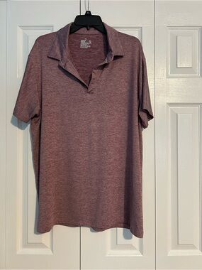 Men's Polo Shirt in Heather Mauve